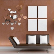 ISHOWTIENDA 3d Diy wall sticker decoration mirror wall stickers for TV background home decor Modern