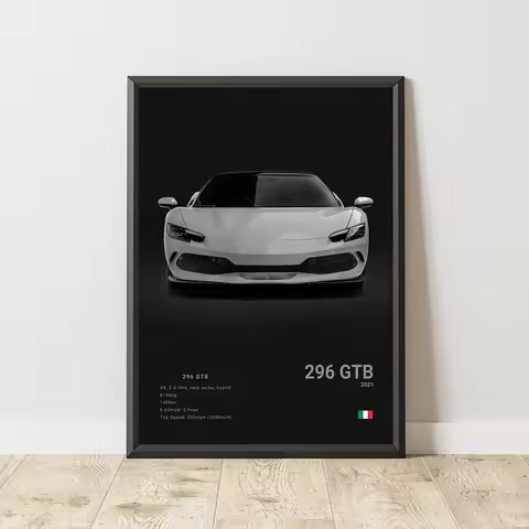 SF90 812C Canvas Wall Art Print Poster F50 F40 F80 Sports Car Decoration Painting Modern Home Decora