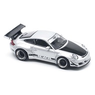 Pop Race 1: Porsche 911 RWB 997 Silver Diecast Model Car PR640130