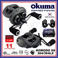 Okuma Reel Komodo SS KDS-364 364LX Low Profile Baitcast Fishing Reel Right Left Handle BC