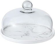 Cake Plate Ceramics Round Cake Pan Glass Cover Dessert Snack Tray Fruit Dessert Display Tray Cake St