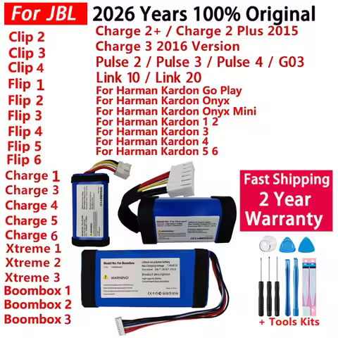 Original Speaker Battery For Harman Kardon Onyx Studio For JBL Charge Boombox Flip Pulse Xtreme 1 2 