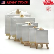 10x10cm/15x20cm Mini Stretched Canvas with stand (Set)(Wooden Frame)Acrylic/oil painting 画板,画架