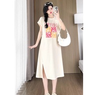 Maternity Dress - Casual & Fashionable Apricot Color