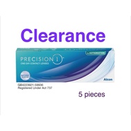 5pieces Alcon Precision 1 Toric Astigmatism Silicone Hydrogel Daily Disposable Clear Contact Lenses