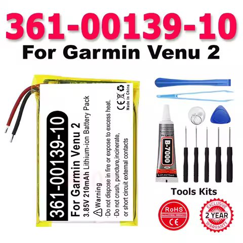 Replacement Battery 361-00139-10 For Garmin Venu 2 Venu2 Smart Watch battery + Free tools