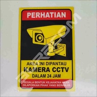 Acrylic CCTV Sign Board 24 Hours Acrylic CCTV Sign/ 24 Hours - 20 X 30 CM (A69)