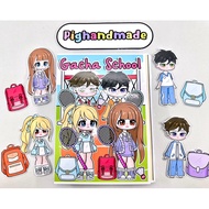 Gacha School peel-and-stick toy - Gacha paper doll