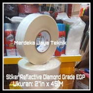 YG CAHAYA Reflective 3M EGP Wasp Nest Sticker Scotchlite White 48mmx45M Duct Tape That Can Reflect Light