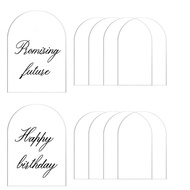 ☁4x6 Inch/5x7 Inch Blank Clear Arch Acrylic Sign, DIY Arched Round Top Acrylic Sheet for Table>8{y