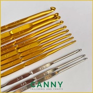 1PCS 2H JARUM KAIT KELULI TAHAN KARAT GOLD SILVER 0.6MM-1.9MM/CROCHET WOOL KNITTING NEEDLE/CROCHET N