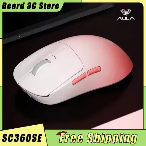 Aula SC360SE Wireless Mouse 3Mode Bluetooth Gamer Mouse SC360 SE Lightweight Notebook FPS 800mah For