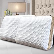 Sofslee Memory Foam Pillow Standard/Queen Size Medium Firm Pillow for Sleeping,Orthopedic Bed Pillows for Stomach Back or Side Sleepers,Ventilated Design Cooling Gel with Washable Cover 1 Pack