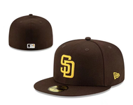 [Spot] Top Quality San Diego Padres Full Cap MLB Caps Close Fitted Caps Sports Embroidery Men Women 