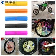 NOBELJIAOO 36Pcs Universal Motorcycle Dirt Bike Wheel Rim Cover Spoke Skins Wrap Tubes Warning Safet