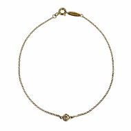 【5積分】成色極佳 ◇ TIFFANY&Co. Tiffany By the Yard Elsa Peretti 1P 鑽石手鍊，約0.05克拉，750黃金錶圈，直徑約3.77毫米，重量0.97克，女
