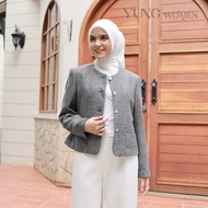 ALMA BLAZER - BLACK - Blazer Wanita - Tweed Blazer - Women Suit - blazer woman