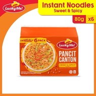 Lucky Me! Pancit Canton Instant Noodles Sweet and Spicy Multipack 80g x 6