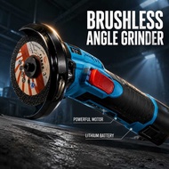 Mini Handheld Grinder Electric Brushed Lithium Battery Angle Grinder Rechargeable Cutting Machine Gr