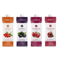 The Berry Company - Superfood Fruit Juice Drink 1L - Blueberry / Cranberry / Goji Berry / AcaiBerry 