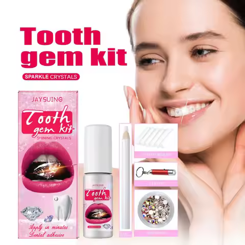 Tooth Jewelry Kit DIY Teeth Gems Kit With Glues UV Light and Tool Teeth Precious Stone Jewelry Decor