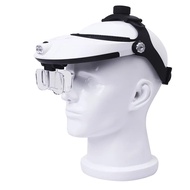 Head-mounted Magnifier 1x 1.5x 2x 2.5x 3.5x Illuminating Microscope Headband Repair Magnifying Glass