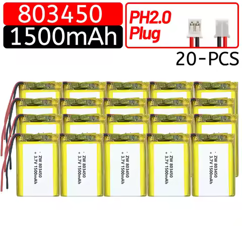 803450 3.7V 1500mAh Lithium Polymer Battery for PS4 Humidifier GPS Navigation Wearable Locator - Int