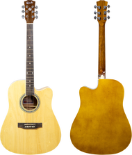 Kazuki KZ-41C Acoustic Guitar กีต้าร์โปร่ง รุ่น KZ41C ขนาด 41 นิ้ว ทรง Dreadnought แถมฟรีกระเป๋า ปิ๊