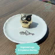 *Ready Stock* Agnes B Key Shape Crystal Charm Pendant for Necklace Bracelet Bag Deco Pandora 100% Au