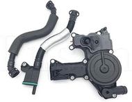 Ensun PCV Valve Engine Crankcase Vent Valve Oil Separator with Hose Kit Compatible with VW Audi 1.8T