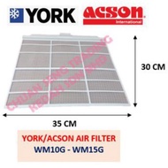 YORK/ACSON AIR FILTER YWM10G - YWM15G (R12014062321) (WHITE)