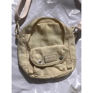 Small Sling bag, white shoulder bag, doughnut pl