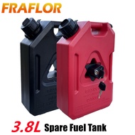 3.8L Litre Mount Motorcycle Spare Fuel Tank Jerry Cans 1Gallon Plastic Car Petrol Tanks Jerrycan Oil