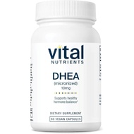 Vital Nutrients DHEA 10mg - Suplemen DHEA Mikronisasi Vegan untuk Wanita & - Menyokong Keseimbangan 