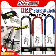 BKP Fork Kunci U Lock ULock Motor Heavy Duty Quality with Special Key Stainless Motorcycle Anti Thef