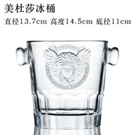 ถังใส่ไวน์แดงแบบหนาทำจากแก้วคริสตัลแบบสร้างสรรค์ ถังน้ำแข็งสำหรับบาร์ KTV ดีไซน์นุ่ม ถังน้ำแข็งไวน์แ