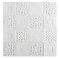 PAKET 20 EMBAR Wallpaper dinding 3D Foam Motif Batik Motif Bunga Motif Kotak Vienna TERLARIS PREMIUM