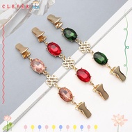 CLEVER Cardigan Duck Clip for Ladies Women Rhinestone Sweater Clasp Shiny Shawl Clip