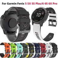 [HOT JUXXKWIHGWH 514] 22 26มม. Quick Watchband สำหรับ Garmin Fenix 6 6S 6X Pro 20มม. ซิลิโคน Easyfit สายรัดข้อมือสำหรับ Fenix 5 5S 5X Plus สายนาฬิกา