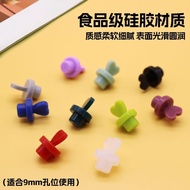 2pcs Pack 9mm Straw Cup Lid Silicone Clogging Clogging Heart Cup Cork Bottle Cork Lid Durian Cup Acc