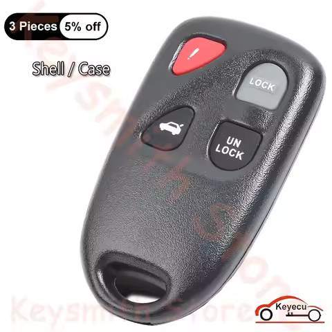 KEYECU 4 Buttons Case for Mazda 6 2003-2006 RX-8 2004-2008 Auto Remote Key Shell Cover Replacement K