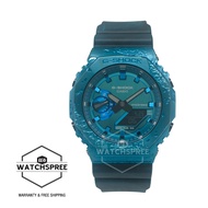 [Watchspree] Casio G-Shock 40th Anniversary Adventurer’s Stone Limited Edition Dark Blue with Marble Design Resin Band Watch GM2140GEM-2A GM-2140GEM-2A