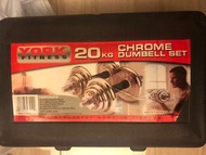 York fitness 電鍍 啞鈴 一對 套裝 20kg chrome dumbell set