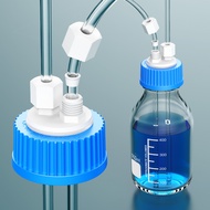 GL45 Multiple Distributor Blue Liquid Chromatography Waste Cap,HPLC Solvent Delivery Caps for Bottle