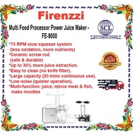 Firenzzi Multi Food Processor Power Juice Maker FE-9000 | Juice, Meat Grinder, Noodle Maker, Slow
