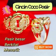 Wing Sing Cincin Coco King Pasir Besar Bajet Tulen Emas 916/ 916 Gold Ring