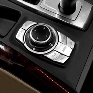 For BMW 3 5 Series X1 X5 X6 E90 E60 E84 E70 E71 Chrome Plating ABS iDrive Center Multimedia Button C