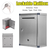 Stainless Steel Mailbox Outdoor Security Locking Mailbox Suggestion Box Letter Box Newspaper Mail Le