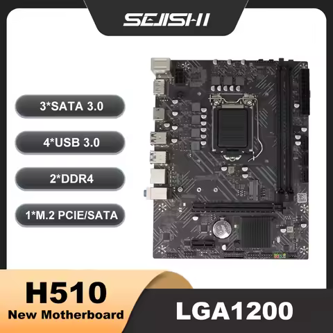 SEJISHI H510 Motherboard M-ATX placa mae LGA1200 DDR4 PCIE 3.0 SATA3.0 M.2 3200MHz CPU Support 10/11