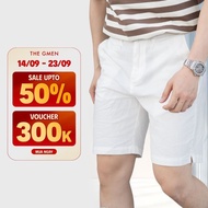 S26 LINEN SHORT shorts, thick linen fabric, Smart form - THE GMEN ELEGANT EST 2017